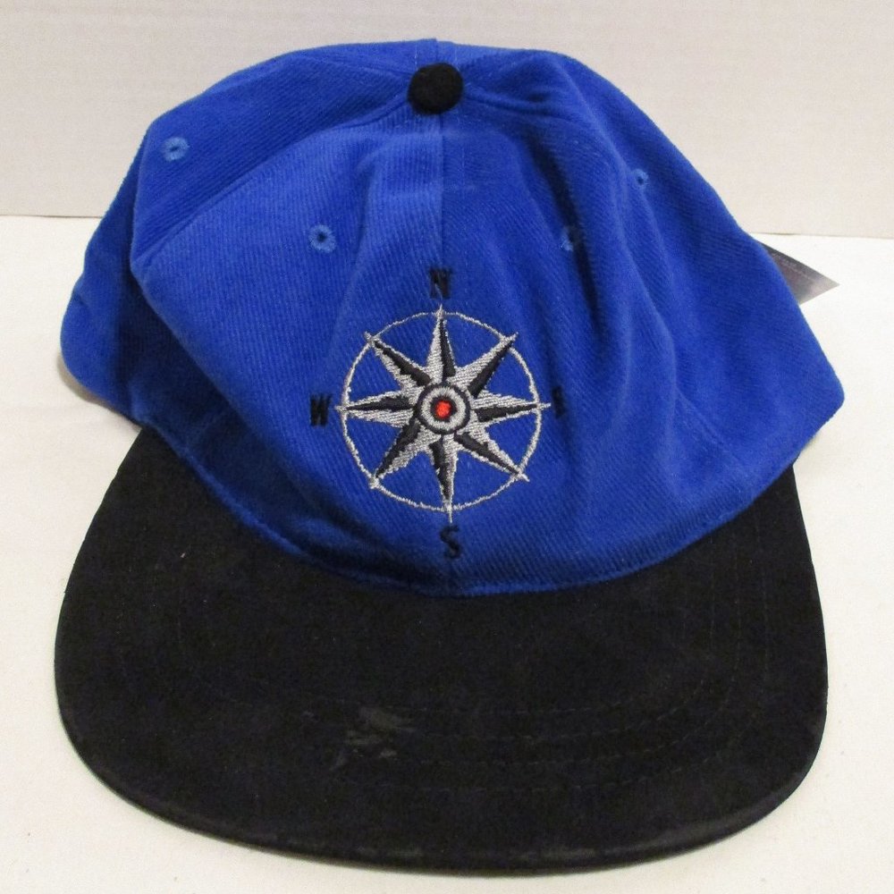 Marlboro Hat NEW 1997 Adjustable Back Blue Black Ocean Water Nautical Hat